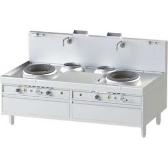 Nayati woktafel - NGKB 22-125, 2 wokbranders Turbo wok