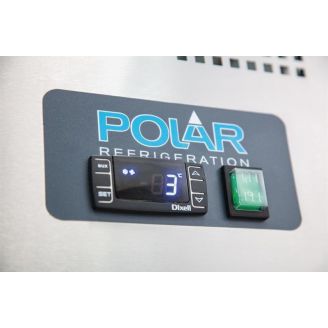 Polar RVS koelwerkbank - DA462 - 2 deuren