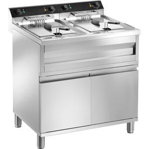 Saro dubbele elektrische friteuse GASTROLINE 12 + 12 VS