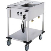 Mobile Containing bain-marie wagen, 2 x 1/1 GN