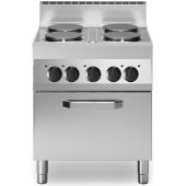 Modular Fun 650 700 mm elektrisch fornuis met oven 4 zones