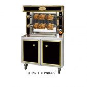 Rotisserie Mini seduction, RVS / zwart of rood, 2 spitten, ITNR2