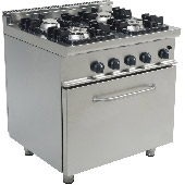 Saro 4-pits kooktafel met oven E7/KUPG4LO